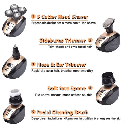 Special offer to kick off 2026 🔥5 In 1 Multifunctional 4D Electric Shaver