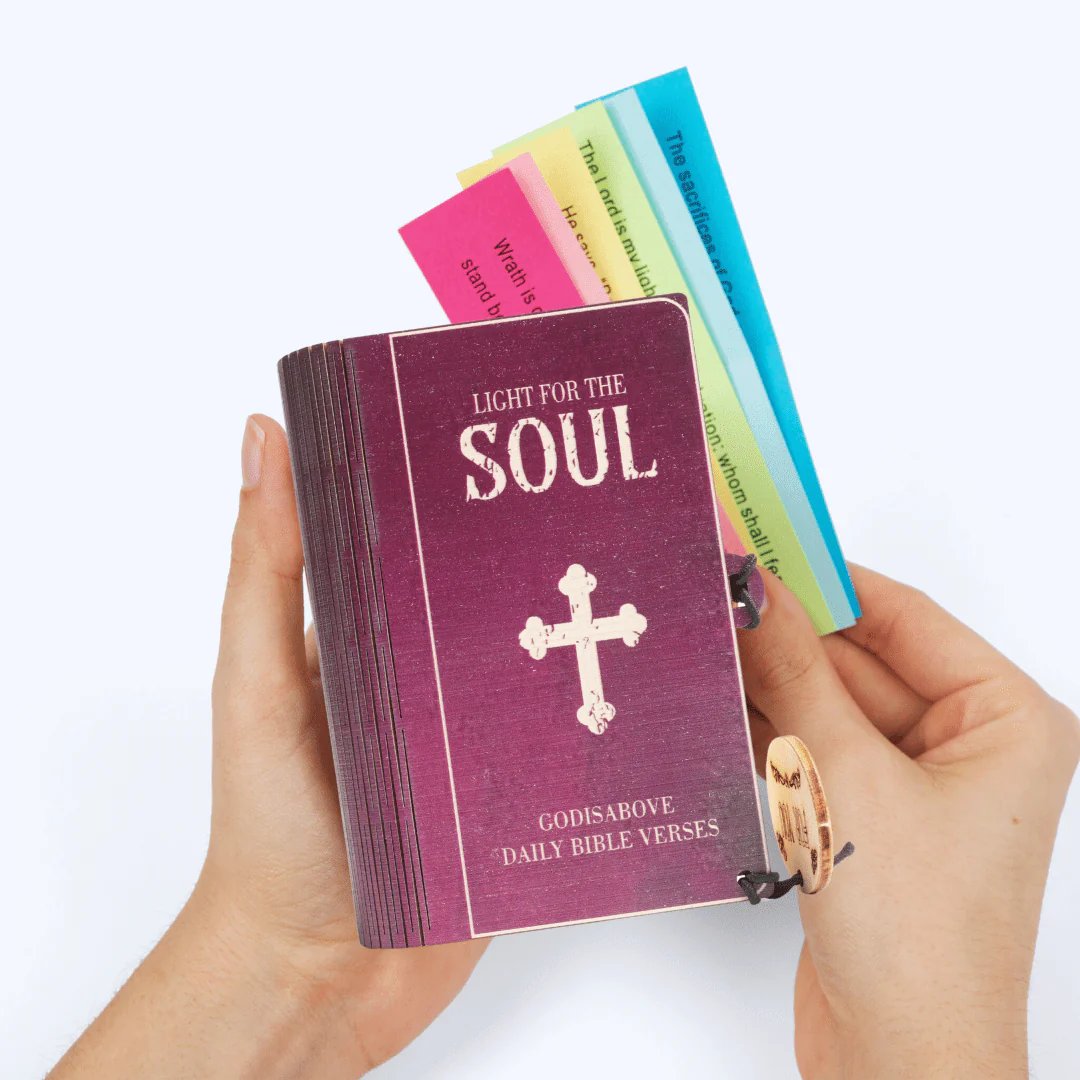 🔥Praying devoutly🎁 ✝️Handmade Wooden Bible Verses Box - Daily Bible Verses (🎁 A Reminder of God's Words💖)
