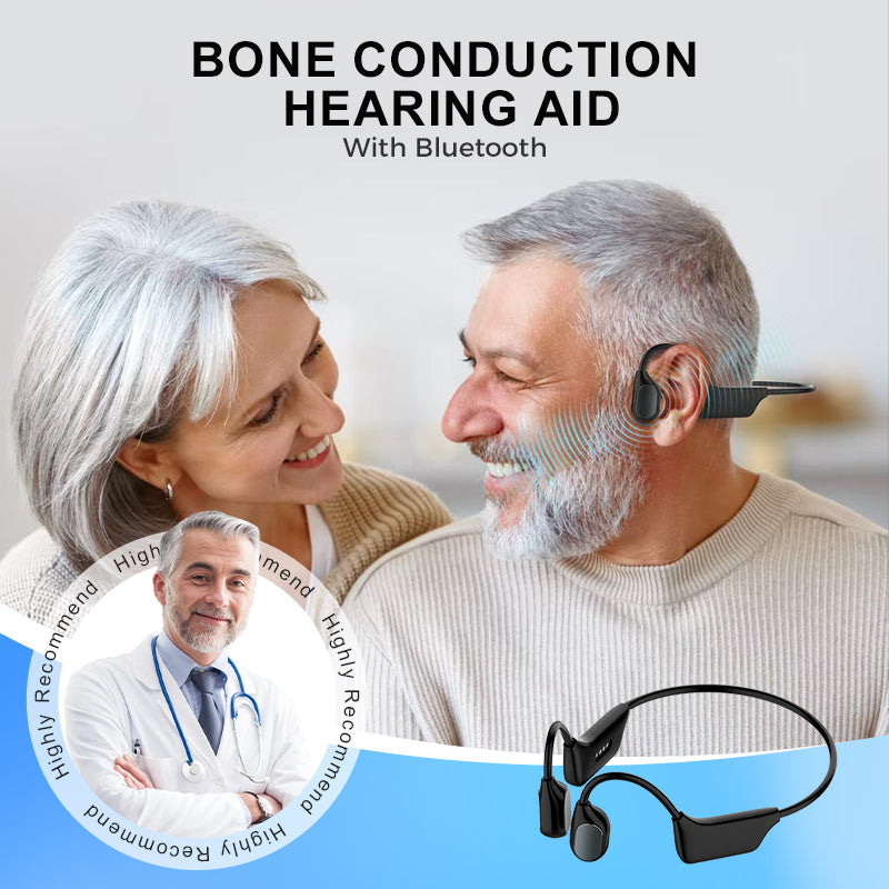 🎄💖Final 3 Hours:50%ОFF💥🔥SEAGRIL Bone Conduction Smart Hearing Aid Bluetooth Earphones(Black Friday Special Sale)