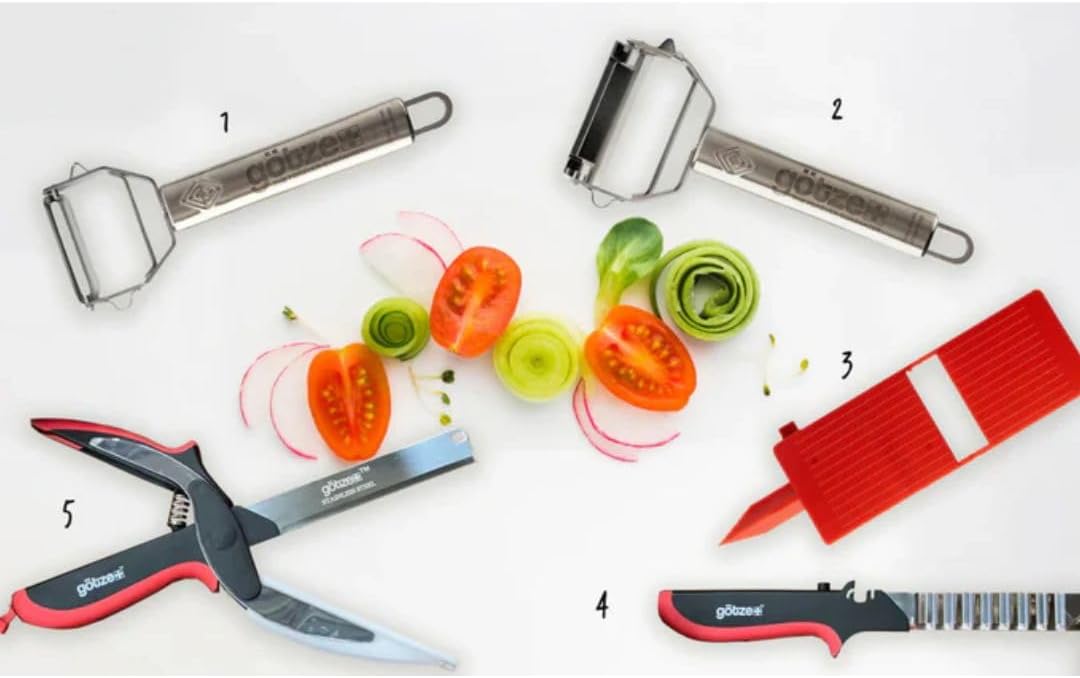 💥The Götze Peeler Peelers and Shears Set. ✨Kitchen Essentials for Precision Cutting and Peeling. ✨Durable Stainless Steel