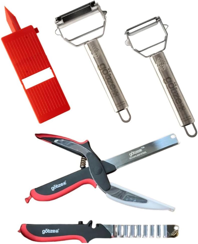 💥The Götze Peeler Peelers and Shears Set. ✨Kitchen Essentials for Precision Cutting and Peeling. ✨Durable Stainless Steel