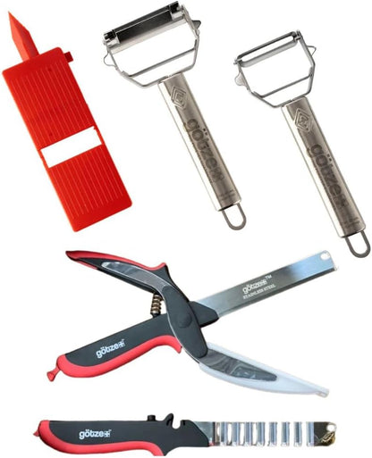 💥The Götze Peeler Peelers and Shears Set. ✨Kitchen Essentials for Precision Cutting and Peeling. ✨Durable Stainless Steel