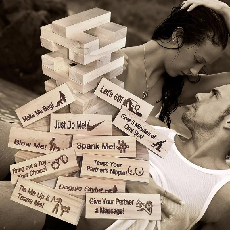 Adult Block Tower Couple Game Blocks Perfect Gift for Valentine's Day