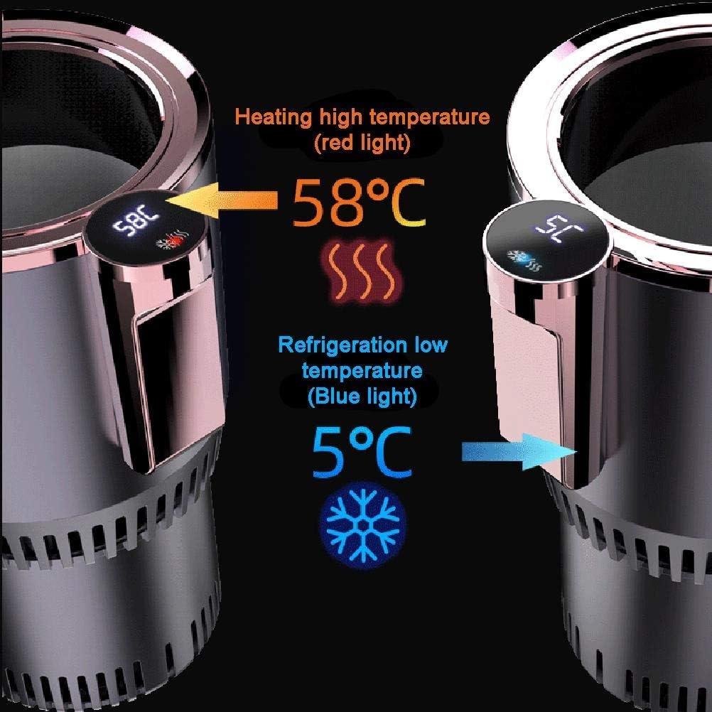 Car Cup Cooler Warmer 2 in 1 - Heating and Cooling Cup Holder with Temperature Display for Water, Coffee, and Beverages