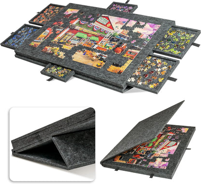 💥Free shipping🔥Ultra lightweight felt puzzle platform, equipped with a 2-in-1 design stand and cover, with 6 drawers