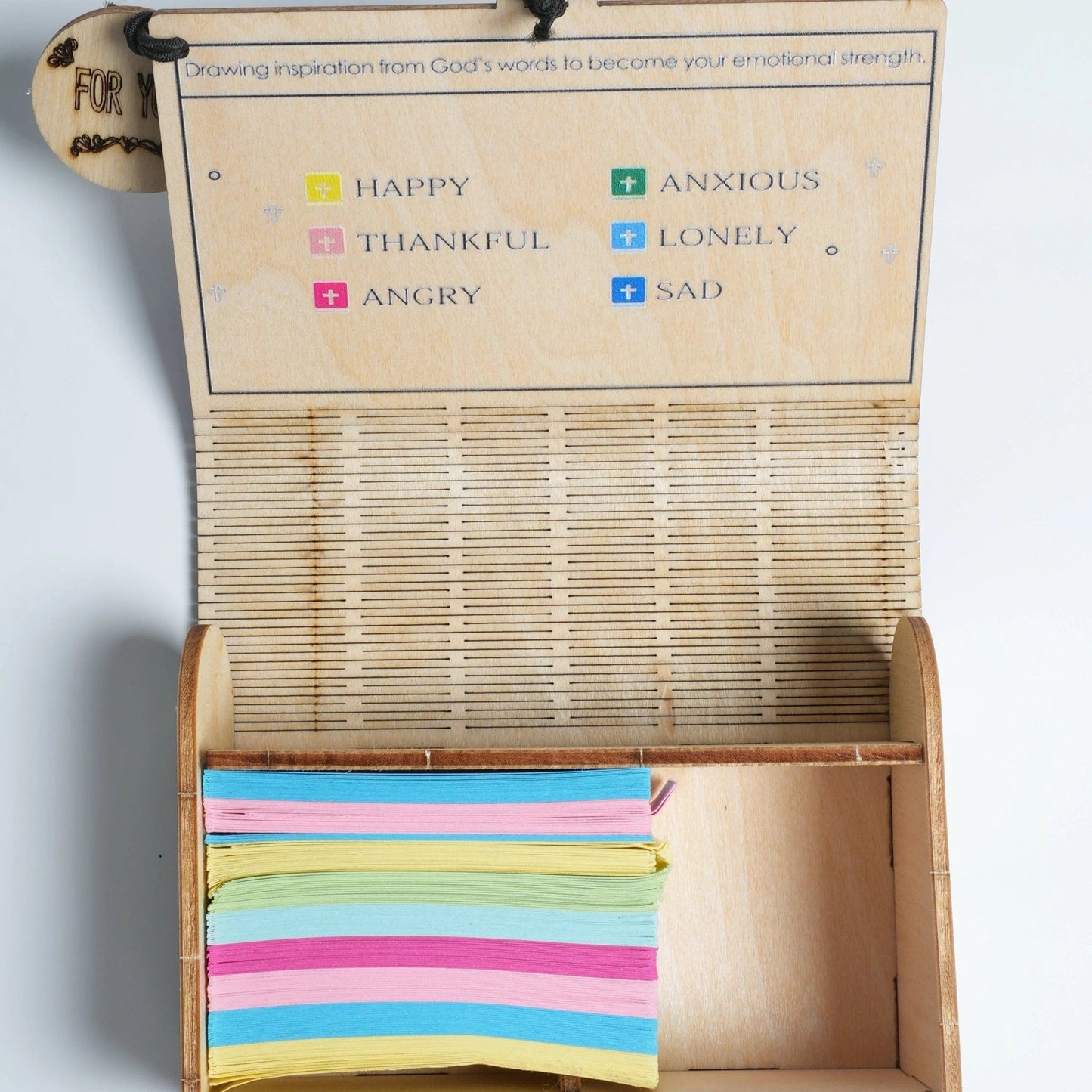 🔥Praying devoutly🎁 ✝️Handmade Wooden Bible Verses Box - Daily Bible Verses (🎁 A Reminder of God's Words💖)