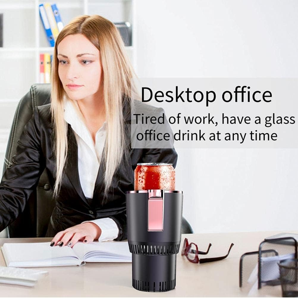 Car Cup Cooler Warmer 2 in 1 - Heating and Cooling Cup Holder with Temperature Display for Water, Coffee, and Beverages