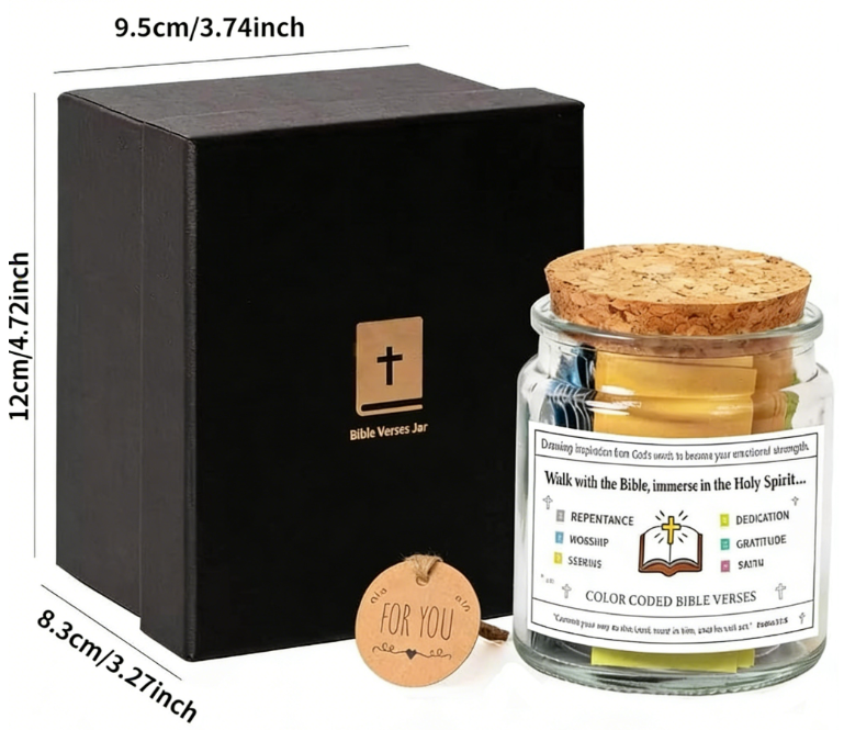 🔥Praying devoutly🎁 ✝️Handmade Wooden Bible Verses Box - Daily Bible Verses (🎁 A Reminder of God's Words💖)