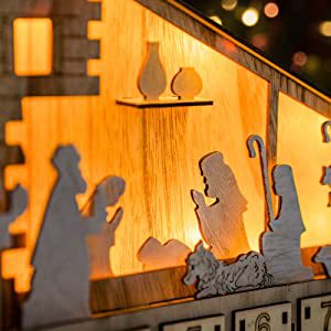 📆Wooden calendar of the birth of Jesus