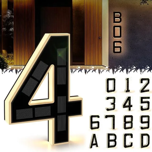 🔥Solar Lighted House Numbers for Outside  ✨Buy expensive package with compensation