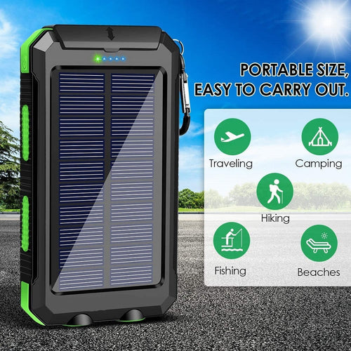 🔥Waterproof Solar Power Bank | 20000mAh with light and compass