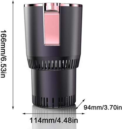 Car Cup Cooler Warmer 2 in 1 - Heating and Cooling Cup Holder with Temperature Display for Water, Coffee, and Beverages