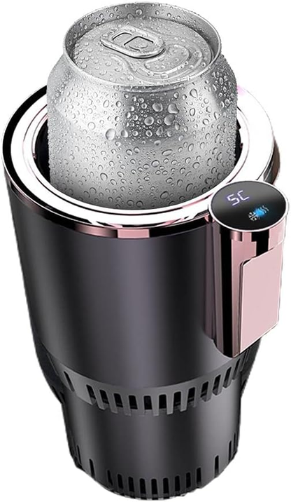 Car Cup Cooler Warmer 2 in 1 - Heating and Cooling Cup Holder with Temperature Display for Water, Coffee, and Beverages